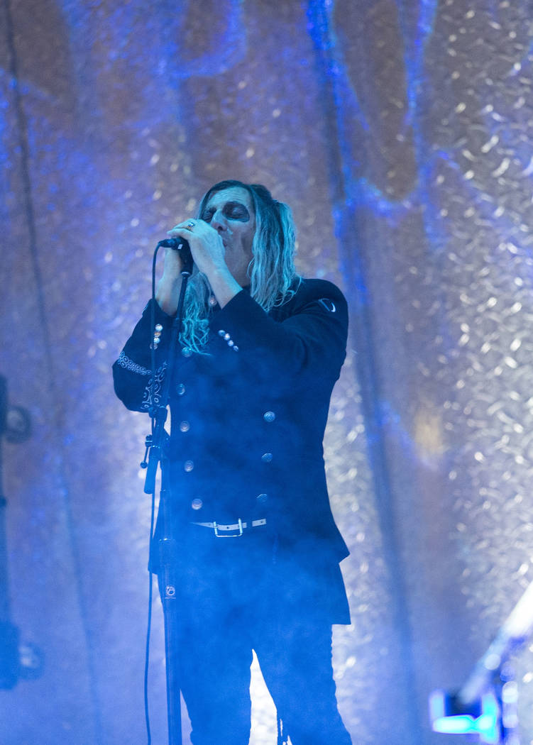 A Perfect Circle frontman Maynard James Keenan performs on day one of the second annual Las Rageous rock festival at the Downtown Las Vegas Events Center on Friday, April 20, 2018. Richard Brian L ...