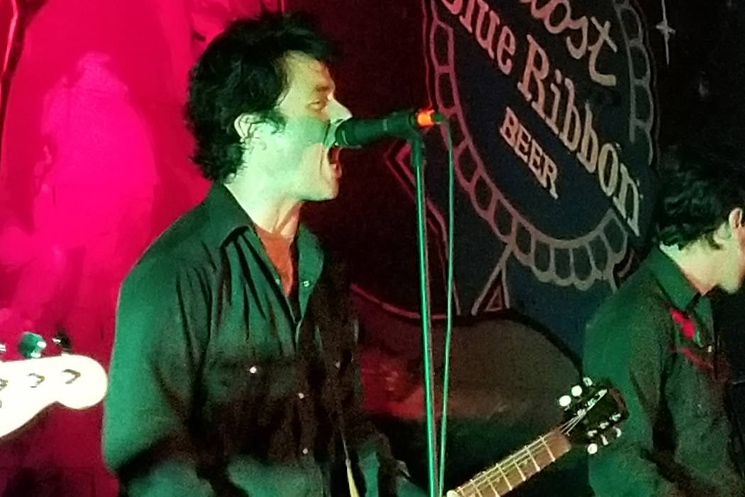 Billie Joe Armstrong performs with The Longshot on Friday at Beauty Bar. (Las Vegas Review-Journal)