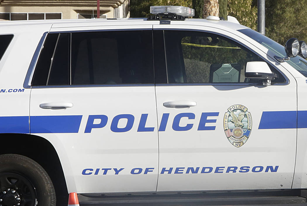 The Henderson Police Department is investigating an apparent fatal shooting Wednesday afternoon. (Bizuayehu Tesfaye/Las Vegas Review-Journal) Follow @bizutesfaye