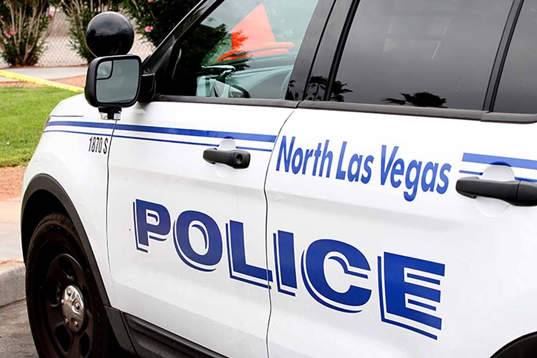 A 69-year-old woman died after suffering a “medical episode” and crashing a car in her garage Thursday afternoon, North Las Vegas police said. (Michael Quine/Las Vegas Review-Journal)