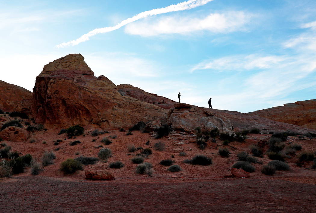 People soak in the view at the Valley of Fire State Park on Sunday in Overton, Nevada, Feb. 4, 2018. Andrea Cornejo Las Vegas Review-Journal @DreaCornejo