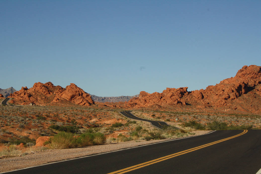 Hike the trails or just take a scenic drive in Valley of Fire State Park to see the fiery red s ...