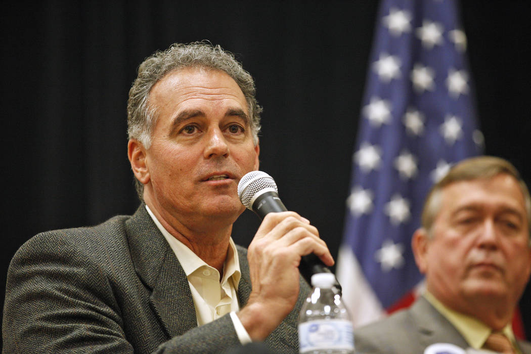 Danny Tarkanian, a Republican candidate for the 3rd Congressional District, speaks at Education Matters, a forum to discuss K-12 issues and school choice, at the East Las Vegas Community Center in ...