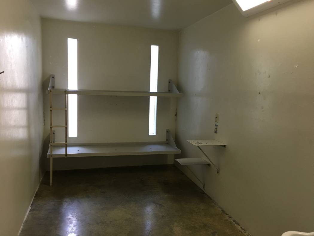 The inside of a "segregation" cell at Florence McClure Women's Correctional Center is pictured. Brooke Santina, Nevada Department of Corrections
