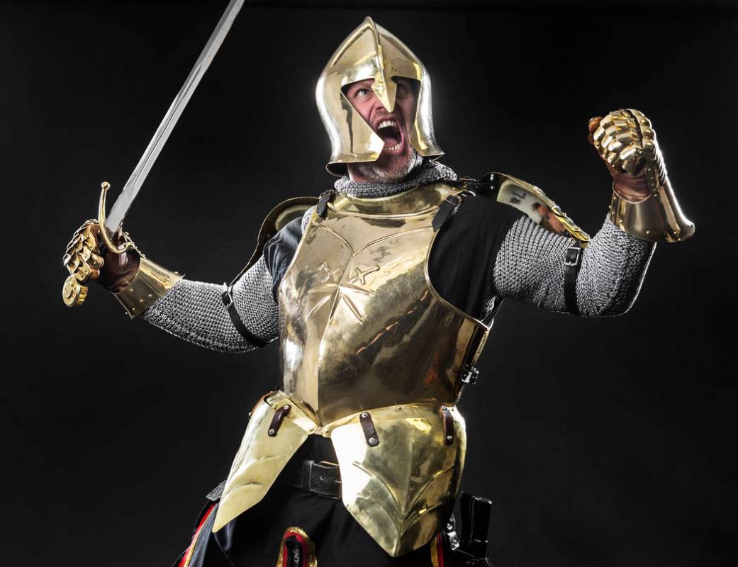 Lee Orchard, the Golden Knight, at the Review-Journal studio on Friday, Dec. 14, 2018, in Las V ...