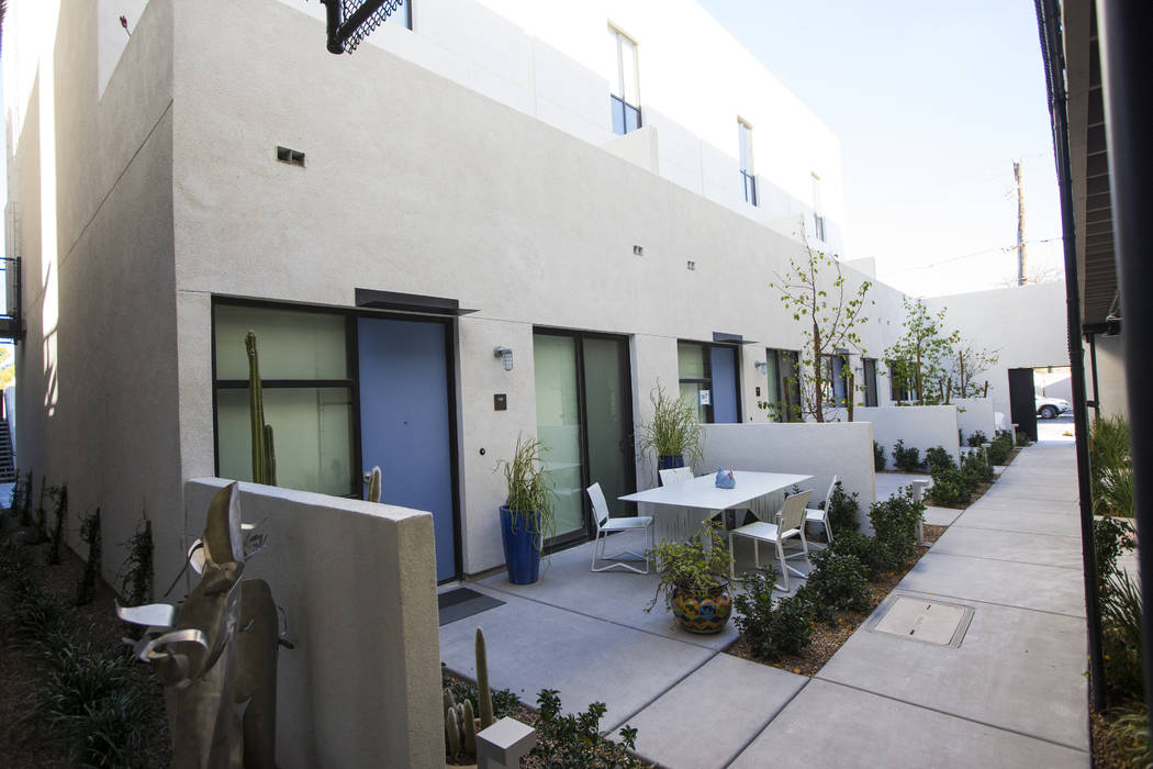 A view of residential units at The Lucy, a multipurpose creative residency created by Beverly R ...