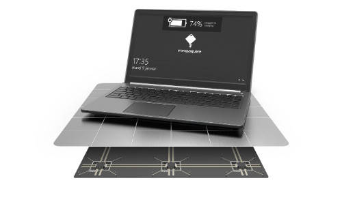 Energysquare developed a universal wireless charger for laptops, based on its "Power by Contact" patented conductive charging technology. Fast, powerful, with no electromagnetic waves, t ...