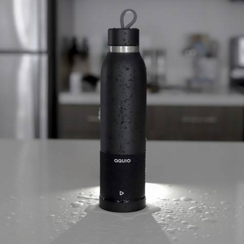 AQUIO is a fashion inspired hydration bottle for stylish & active music loving individuals. A double wall insulated, BPA free, stainless steel bottle and removable waterproof Bluetooth speaker ...