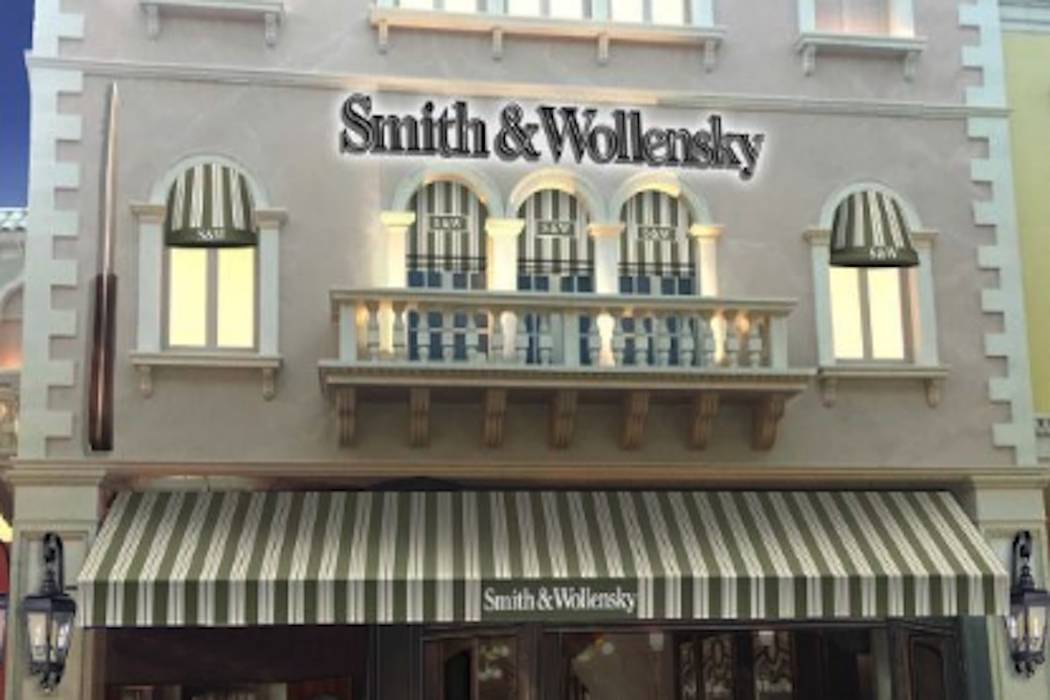 The exterior of Smith & Wollensky's new Las Vegas Strip restaurant at The Venetian is expected ...