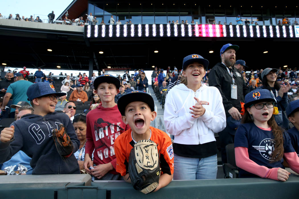 Grayson Gould, 10, from left, Brandon Kelly, 11, Ruben Hernandez, 7, Georgia Farkas, 11, and Ol ...