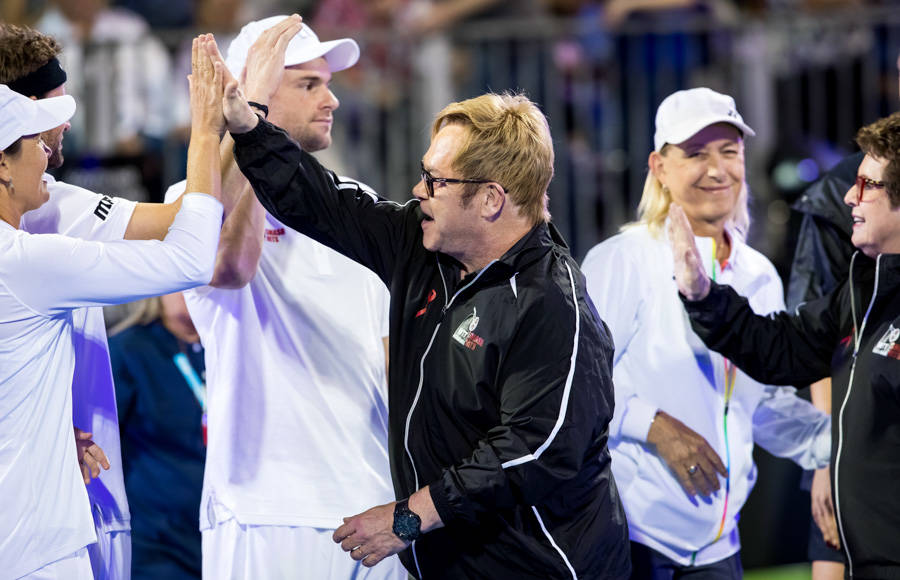 The 2016 World Team Tennis Smash Hits fundraiser benefiting The Elton John AIDS Foundation at C ...