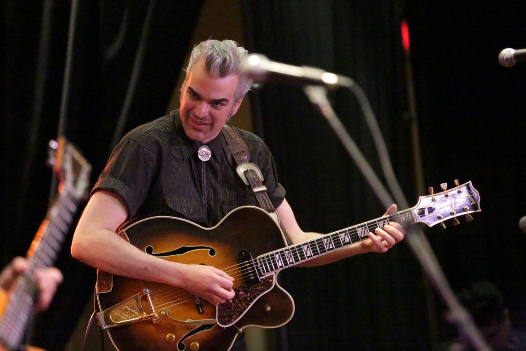 Musician and Mayor of Port Costa, California, Mitch Polzak, performs with Roy Wilson and the Bu ...