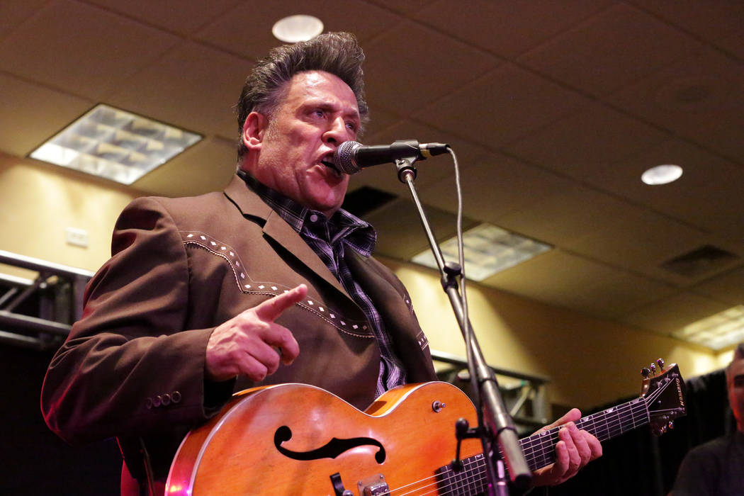 Roy Wilson, of Roy Wilson and the Buzzards, performs at the Viva Las Vegas Rockabilly Weekender ...