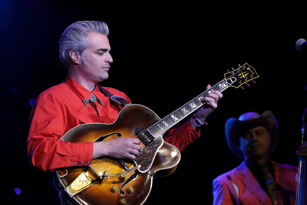 Mitch Polzak performs at the Deke Dickerson Guitar Geek Festival show during the Viva Las Vegas ...