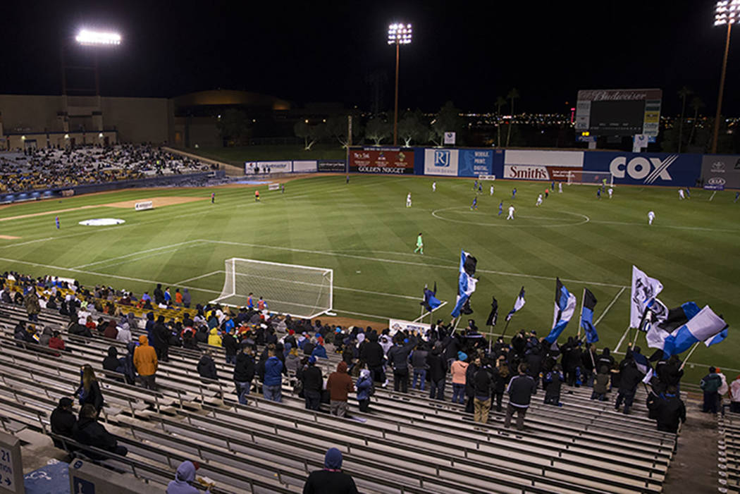 Fans watch the California Clasico men's soccer game between the Los Angeles Galaxy and San Jose ...