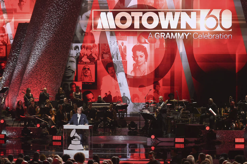 FILE - In this Feb. 12, 2019 file photo, Berry Gordy speaks onstage during Motown 60: A GRAMMY ...