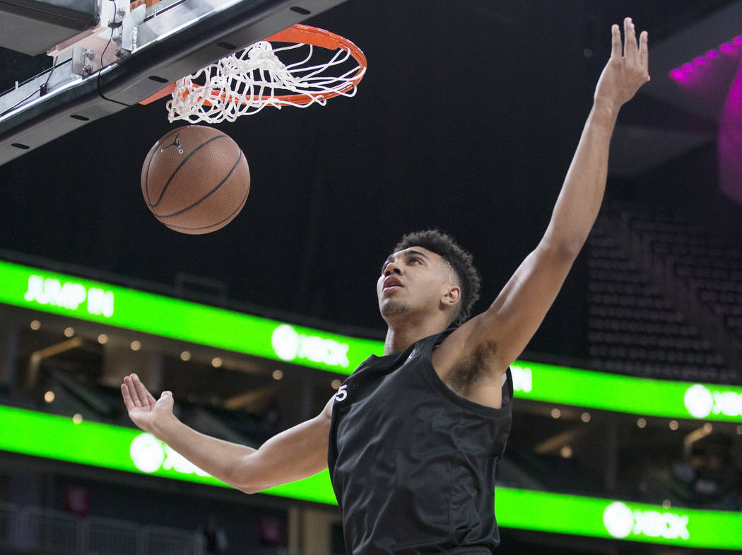 Armando Bacot Jr. (5) dunks in the first half during the Jordan Brand Classic All-American game ...