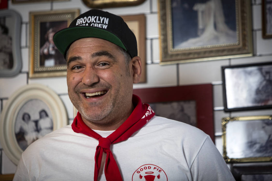 Vincent Rotolo poses for a portrait inside Good Pie at Pawn Plaza in Las Vegas, Thursday, April ...