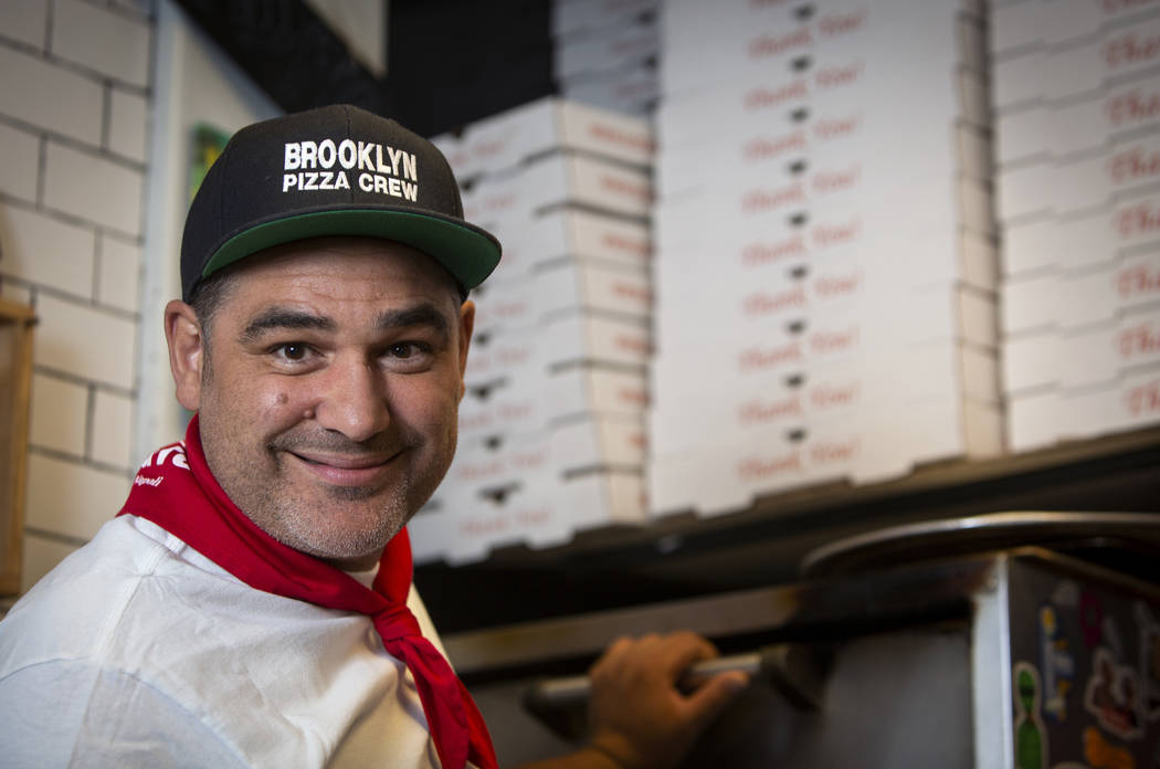 Vincent Rotolo poses for a portrait inside Good Pie at Pawn Plaza in Las Vegas, Thursday, April ...