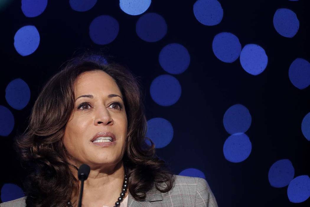 Democratic Presidential Candidate Sen. Kamala Harris, D-Calif., speaks at the Alpha Kappa Alpha ...