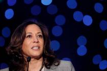 Democratic Presidential Candidate Sen. Kamala Harris, D-Calif., speaks at the Alpha Kappa Alpha ...