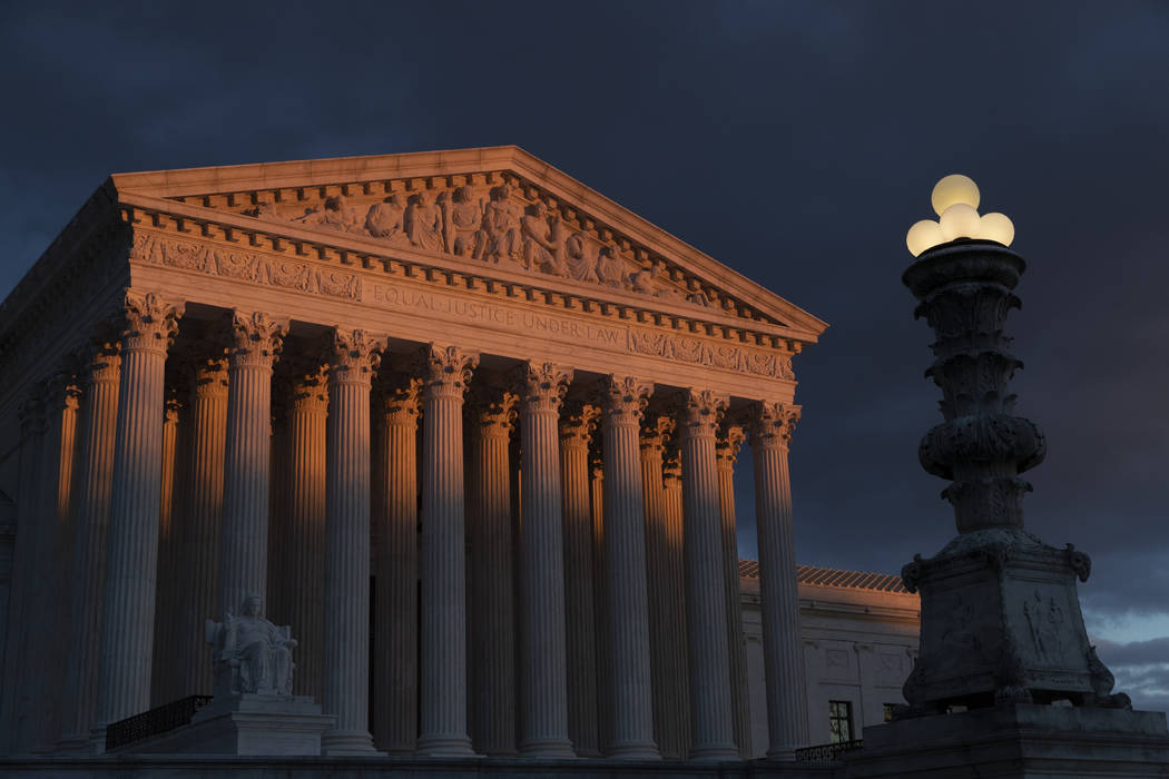 The Supreme Court is seen at sunset Jan. 24, 2019, in Washington. Vast changes in America and t ...