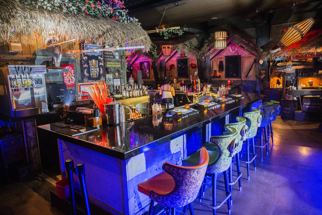 The beach-inspired bar at The Golden Tiki in Las Vegas. (Benjamin Hager/Las Vegas Review-Journa ...