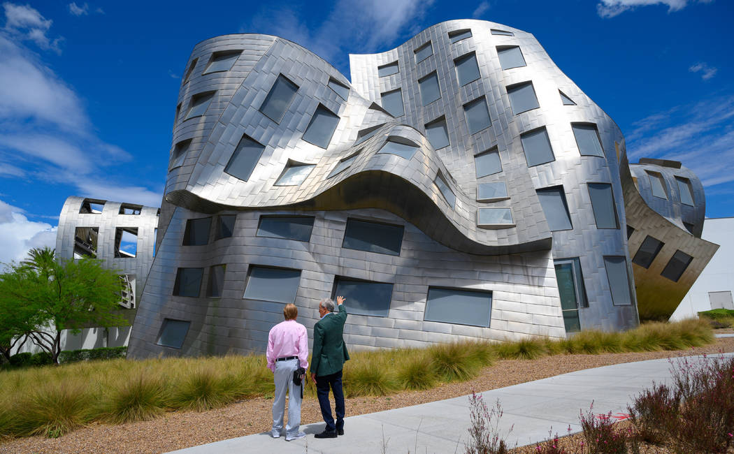 Raiders owner Mark Davis is shown with Larry Ruvo at the Cleveland Clinic Lou Ruvo Center for B ...