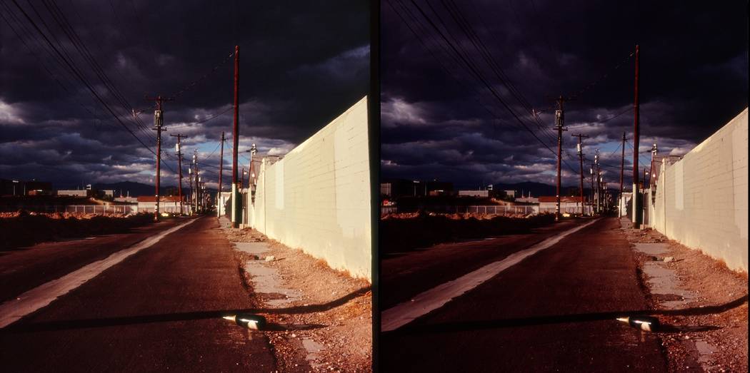 Samantha Forbes, Las Vegas Alley, Stereoscopic Photograph displayed at the "Personal Space: Ste ...