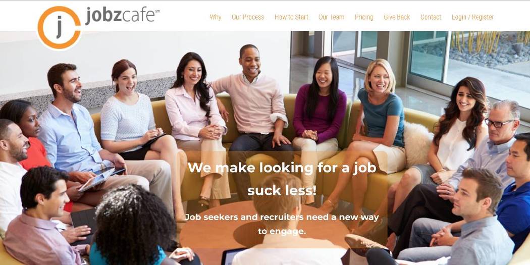 A screenshot of the JobzCafe website.
