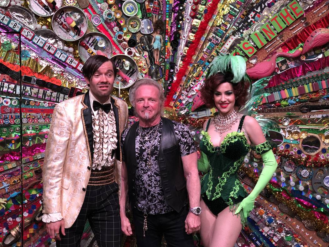 Joey Kramer of Aerosmith is shown with characters The Gazillionaire and Green Fairy at "Absinth ...