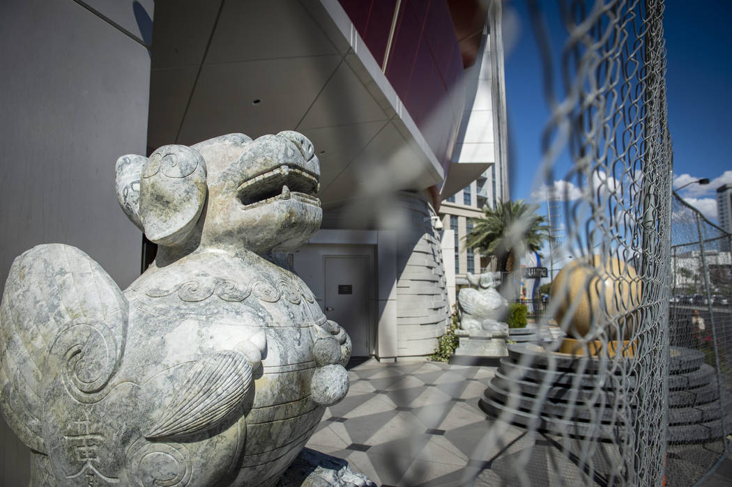 The Lucky Dragon remains closed in Las Vegas, Monday, April 22, 2019. (Caroline Brehman/Las Veg ...