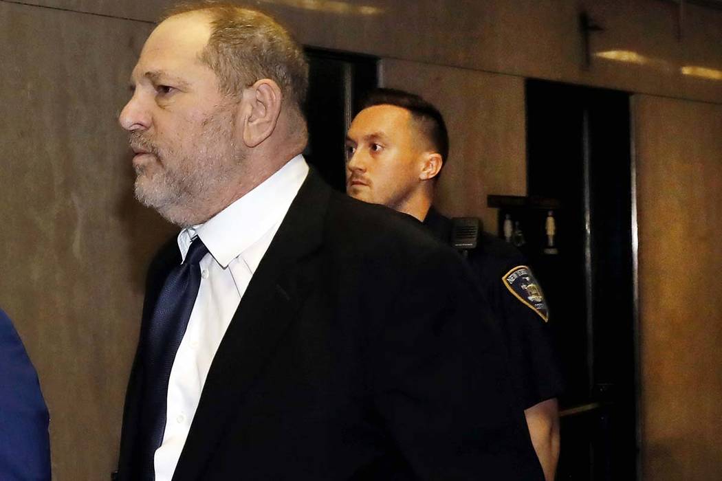 Harvey Weinstein enters State Supreme Court in New York, Friday, April 26, 2019. Both sides in ...