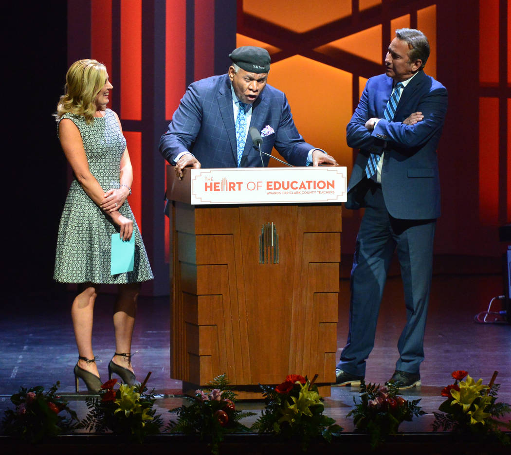 Comedian George Wallace, center, along with Kim and Dana Wagner, left and right, open the Heart ...