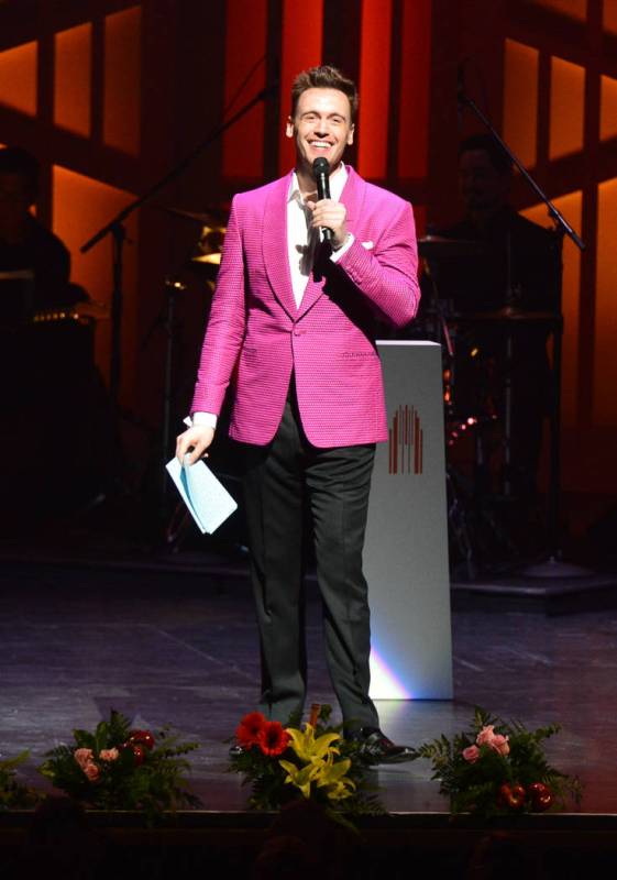 Emcee Erich Bergen on stage during the Heart of Education Awards for Clark County Teachers at t ...