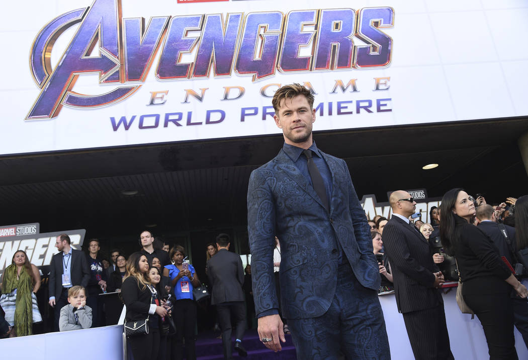 Chris Hemsworth arrives at the premiere of "Avengers: Endgame" at the Los Angeles Con ...