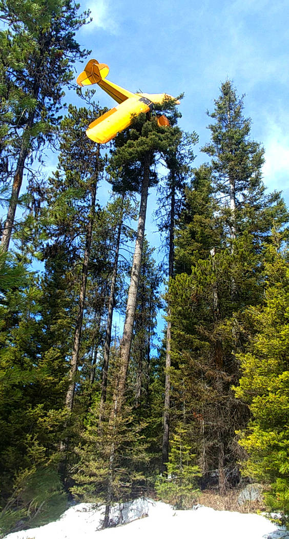 This undated photo provided by the Valley County Sheriff's Office shows a small plane where it ...