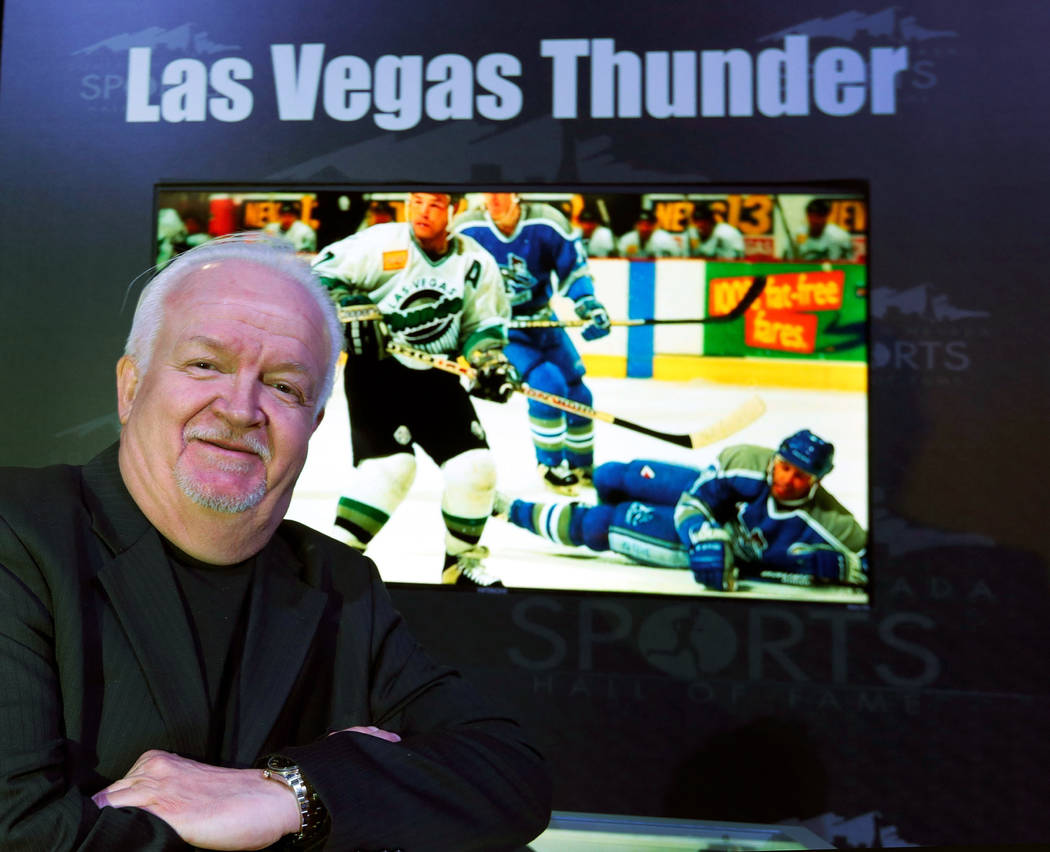 Bob Strumm, the Las Vegas Thunder's former general manager, before the Southern Nevada Sports H ...