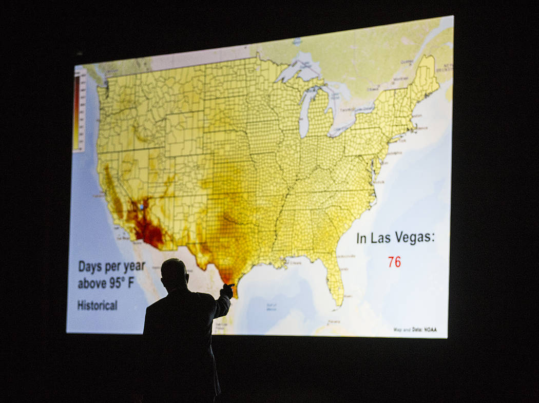 Former U.S. Vice President Al Gore, bottom/left, discusses climate change on Tuesday, April 30, ...