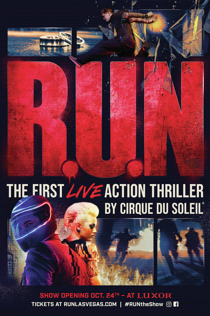 A promotional image for the new Cirque du Soleil show "R.U.N." The production opens Oct. 24 at ...