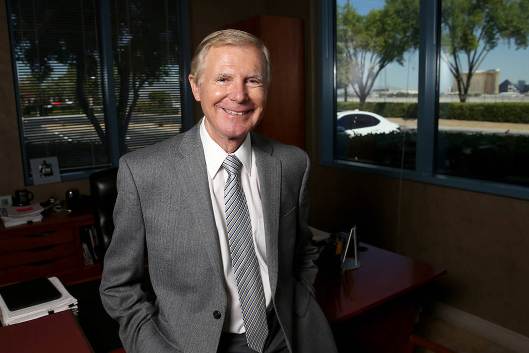 American West Homes founder Larry Canarelli at his Las Vegas offices Friday, April 26, 2019. (K ...