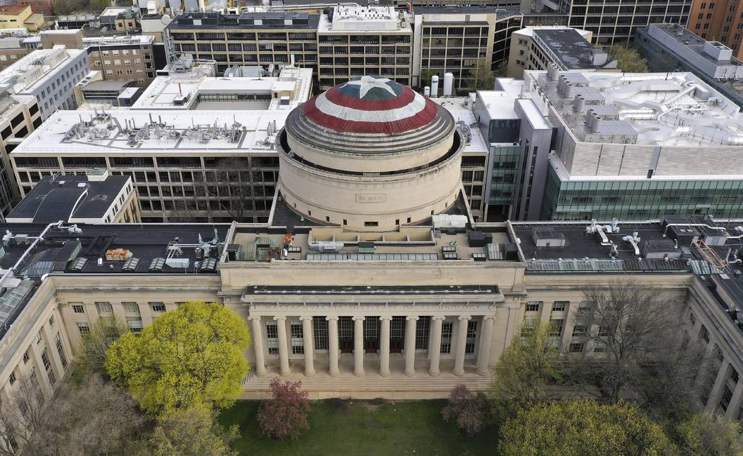 This Sunday, April 28, 2019 photo provided by Raymond Huffman shows Massachusetts Institute of ...