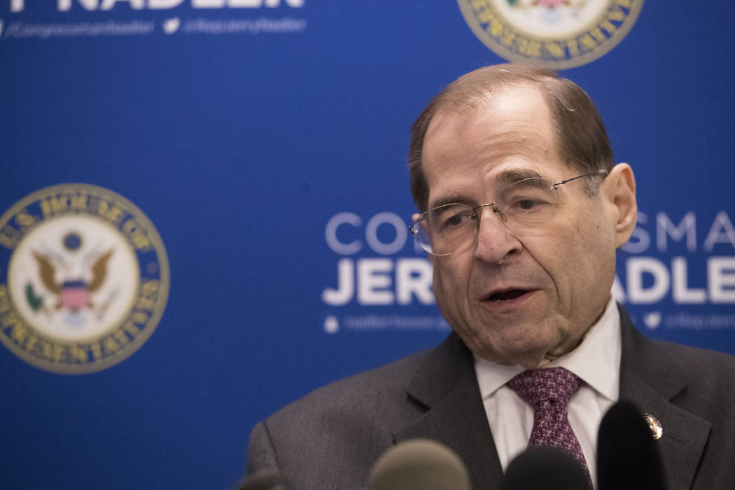 U.S. Rep. Jerrold Nadler, D-N.Y., chair of the House Judiciary Committee, speaks during a news ...