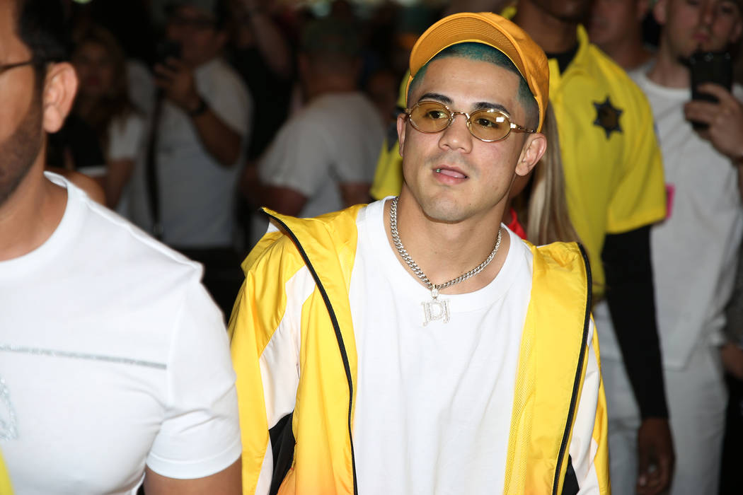 Joseph Diaz Jr. makes his grand arrival at MGM Grand hotel-casino in Las Vegas, Tuesday, April ...