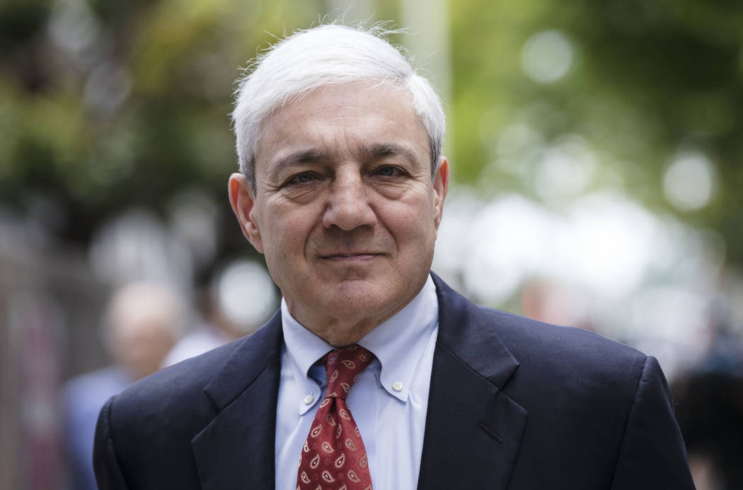 FILE - In this June 2, 2017, file photo, former Penn State President Graham Spanier departs aft ...