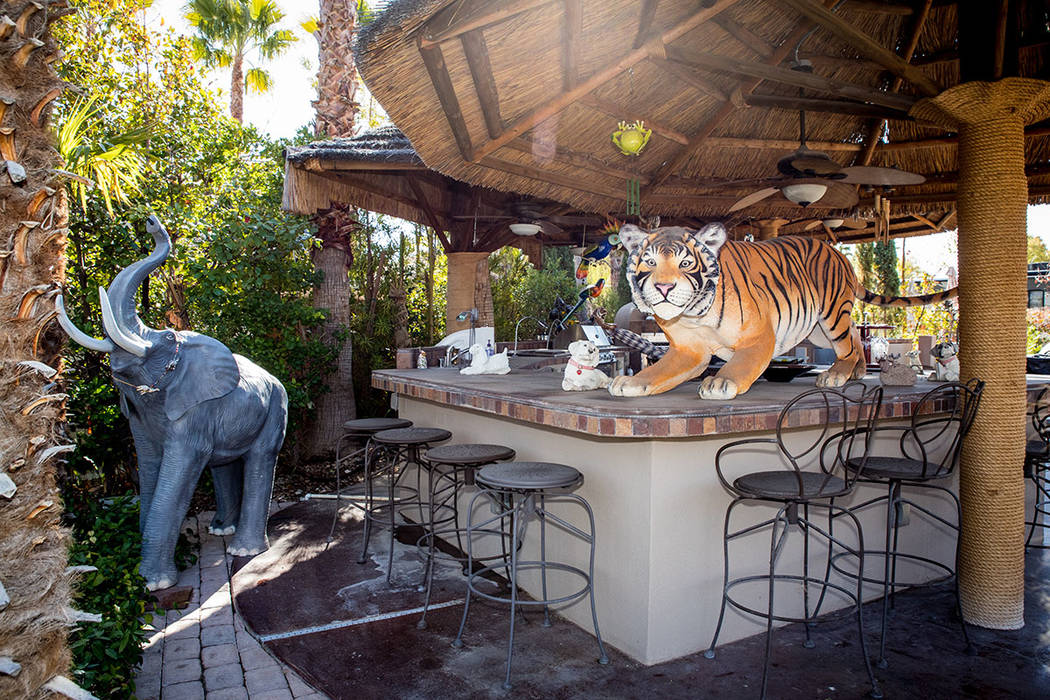 An lot owner at Las Vegas Motorcoach has turned part of his space into a Safari bar. (Tonya Har ...