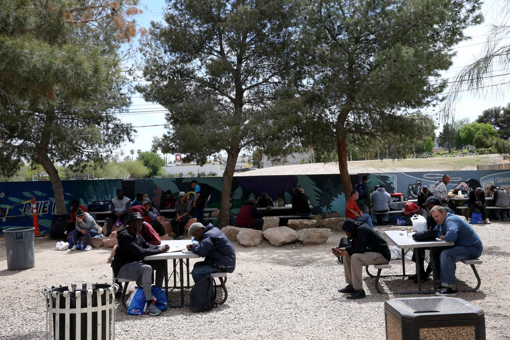 The City of Las Vegas Courtyard Homeless Resource Center Thursday, April 11, 2019. (K.M. Cannon ...