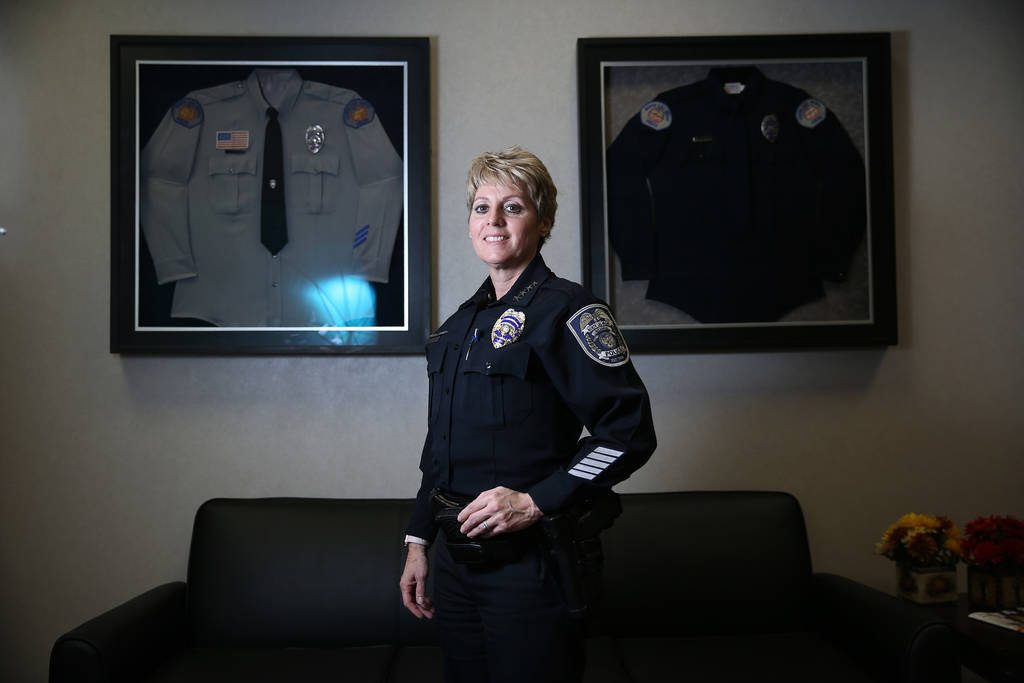 North Las Vegas Police Department Chief Pamela Ojeda at the police department's headquarters in ...