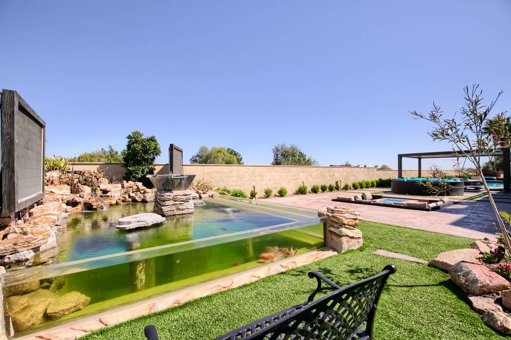 The 6,000-gallon koi pond in Brett Raymer's backyard was featured on an episode of "Tanked." (S ...