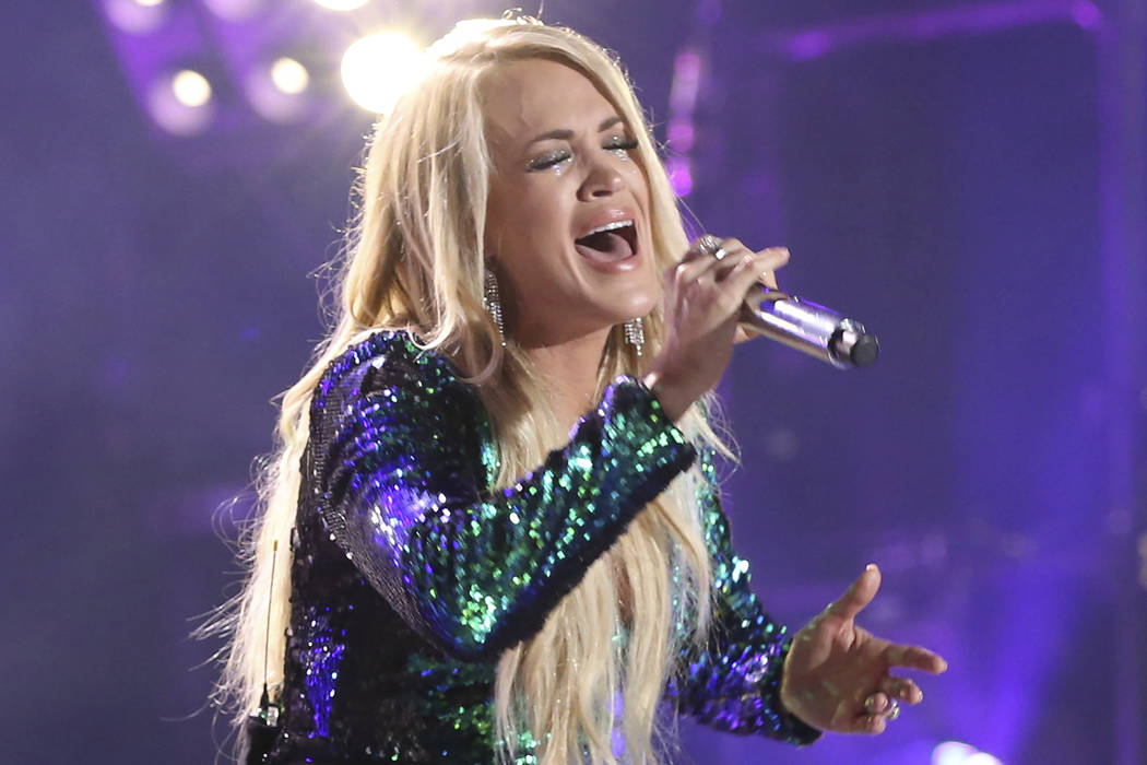 Artist Carrie Underwood performs at the 2018 CMA Music Festival at Nissan Stadium on Friday, Ju ...
